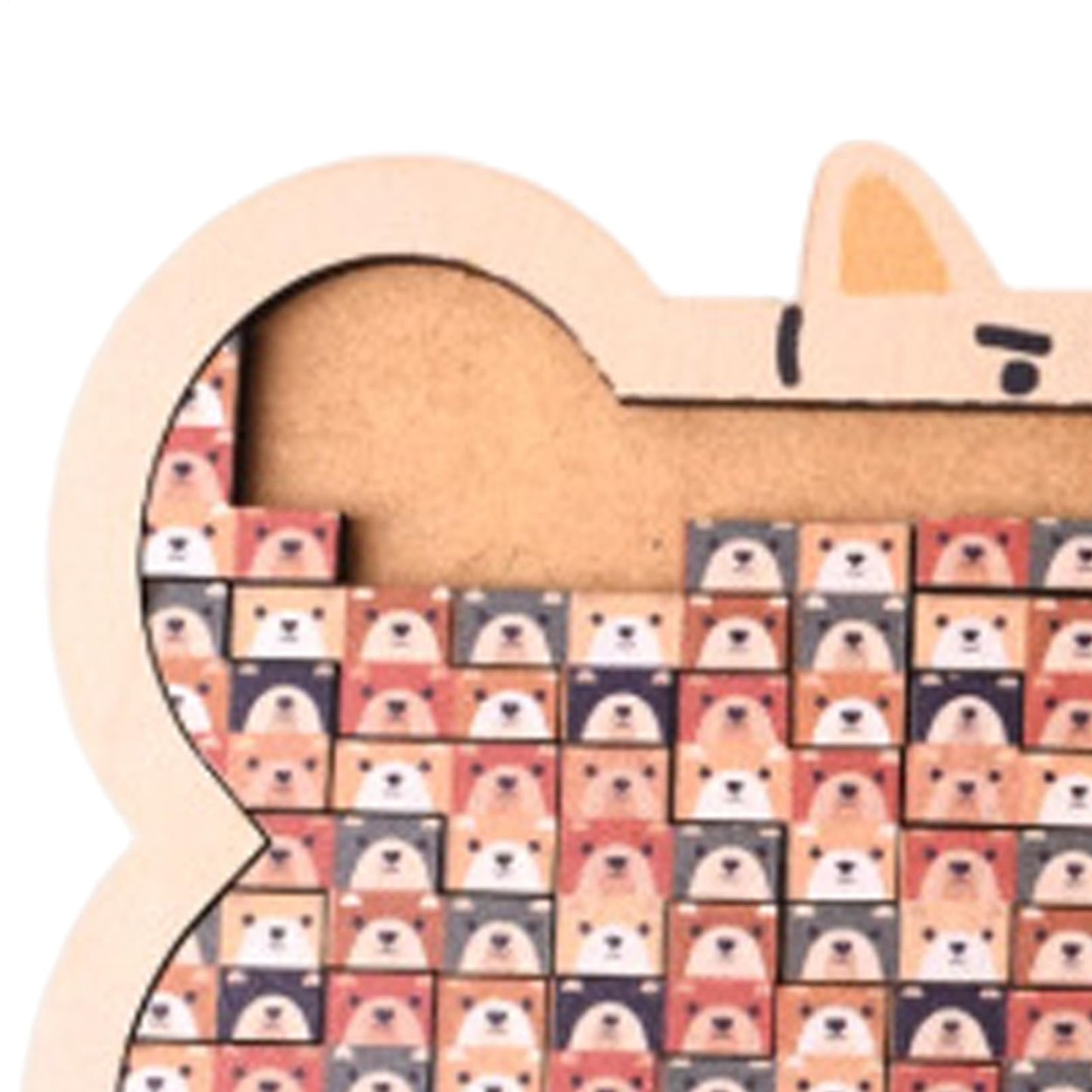 Wooden Colored Dog Bone Shaped Tray Jigsaw Puzzles
