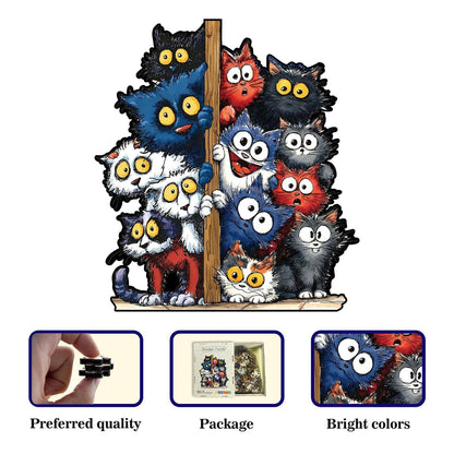 Kitty Shaped Wooden Jigsaw Puzzle
