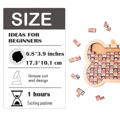 Wooden Colored Dog Bone Shaped Tray Jigsaw Puzzles